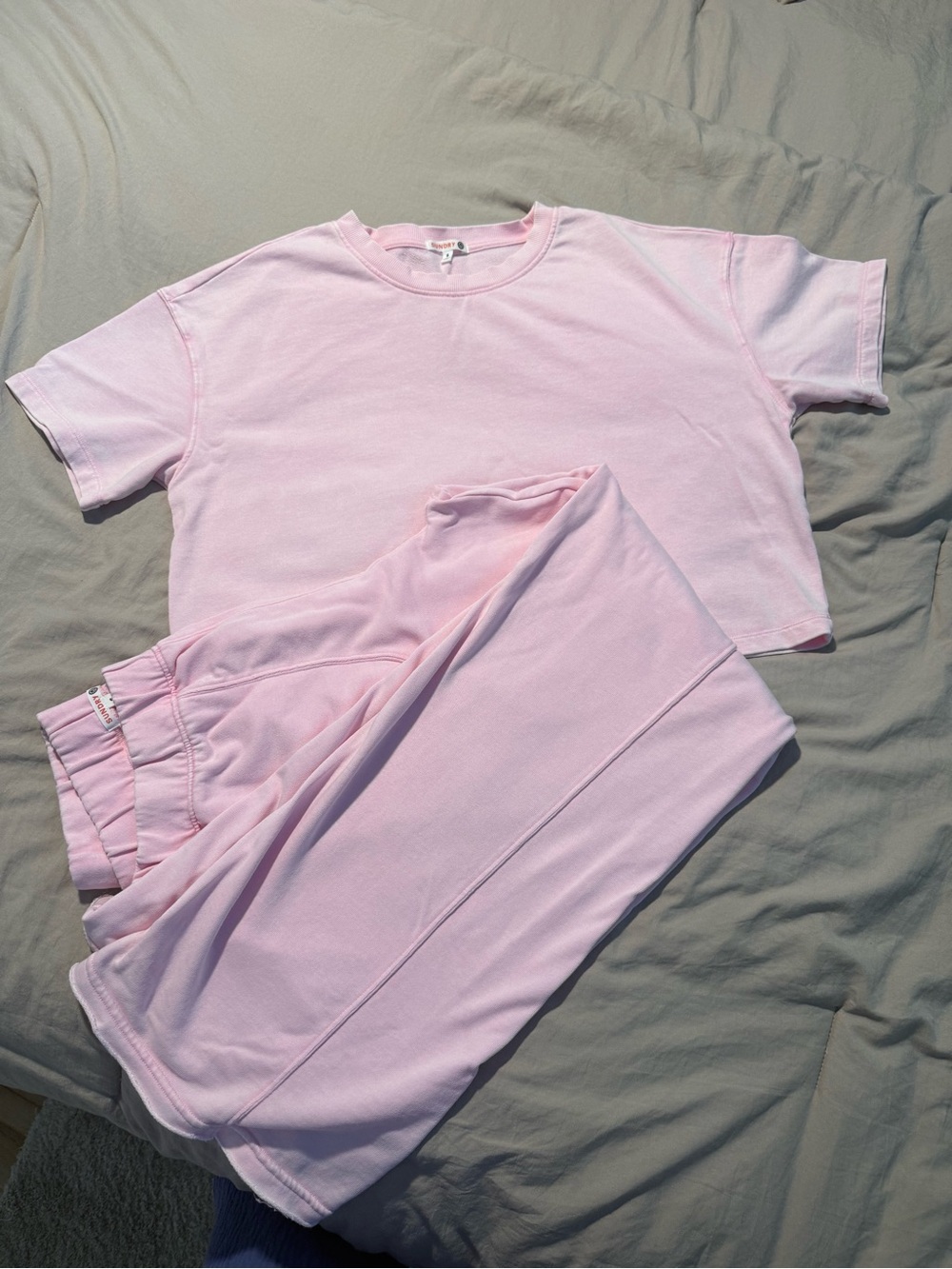 Sundry short sleeve jogger set Small